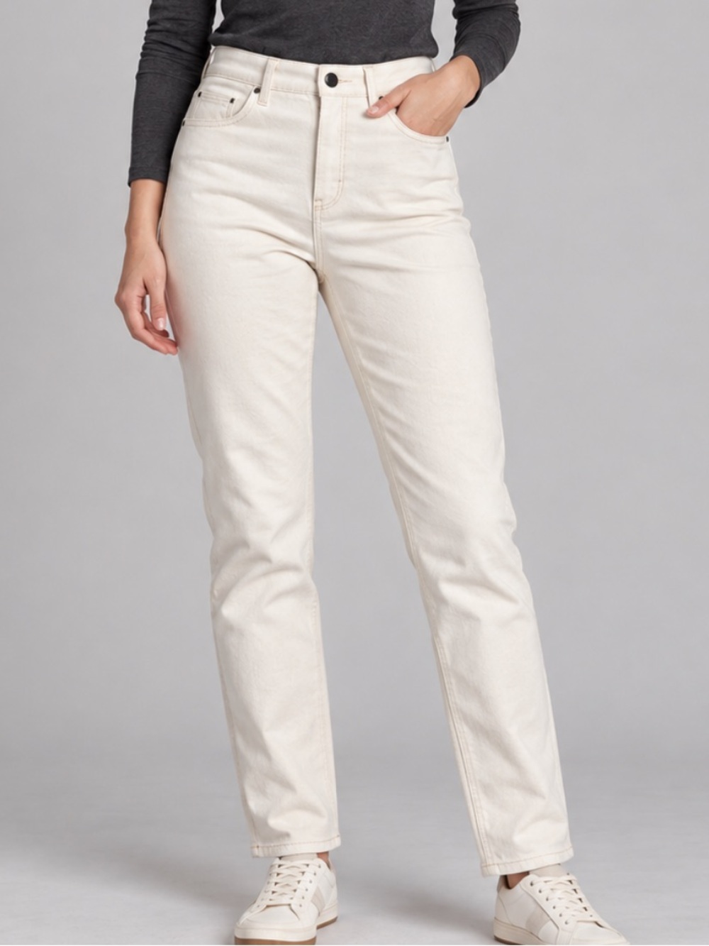 Tommy Bahama 8x28 Ivory High Waist Ankle Jeans Coastal Quiet Luxury Denim